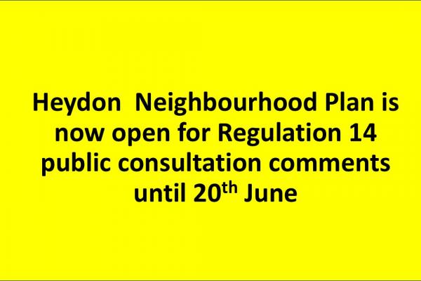 Heydon Neighbourhood Plan Regulation 14 Consultation image